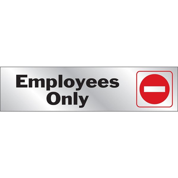 Hy-Ko Employees Only Sign 2" x 8", 10PK B00009